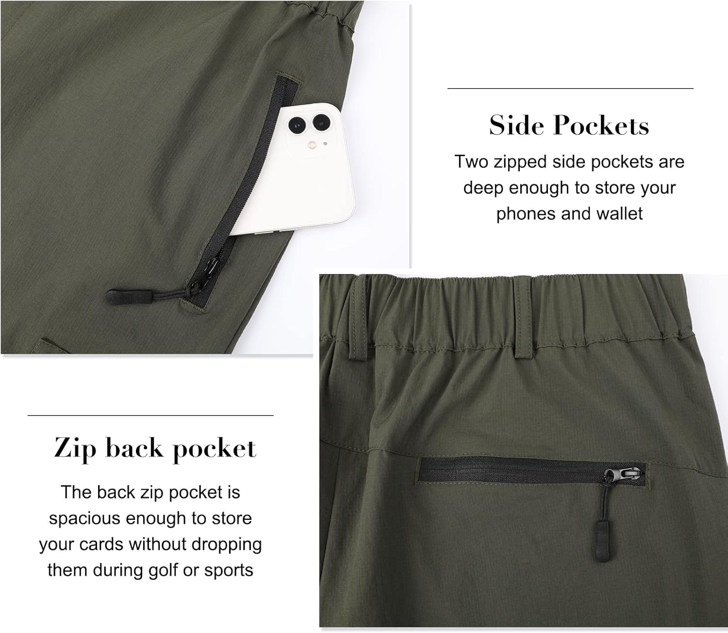 Suwangi Mens Hiking Cargo Shorts Quick-Dry Outdoor Athletic Short Travel Fishing Golf Tactical Short for Men with Multipocket - Image 5