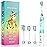 Kids Electric Toothbrush Toddler Toothbrush Age 2-4-8-12 Electric Toothbrush Kids with Timer Rainbow LED Light Up Vibrating Toothbrush Battery Operated Childrens Sonic Tooth Brush (Green Giraffe)