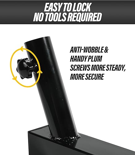 Miniatura 4 de ESEWALAS Soporte para asta de bandera de enganche, soporte universal para mástil de bandera de camión con tornillo antitambaleo y pasador de