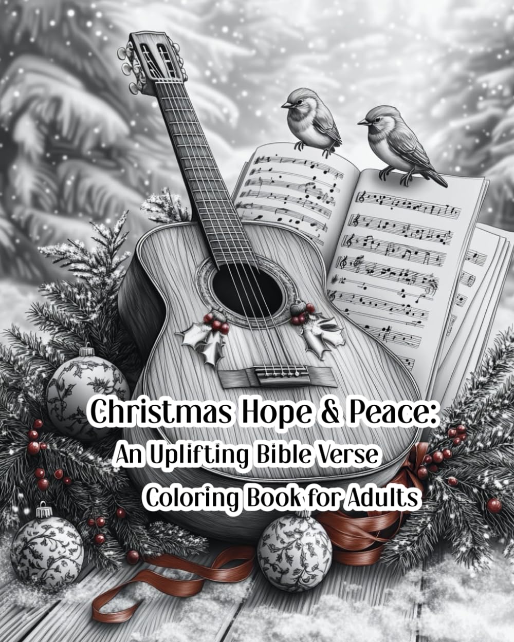 Christmas Hope & Peace: An Uplifting Bible Verse Coloring Book for Adults