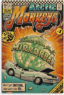 Mirrorball Arctic Monkeys Poster Vintage Aesthetic Poster Canvas 90s Wall Art Room Aesthetic Posters 12x18inch(30x45cm)