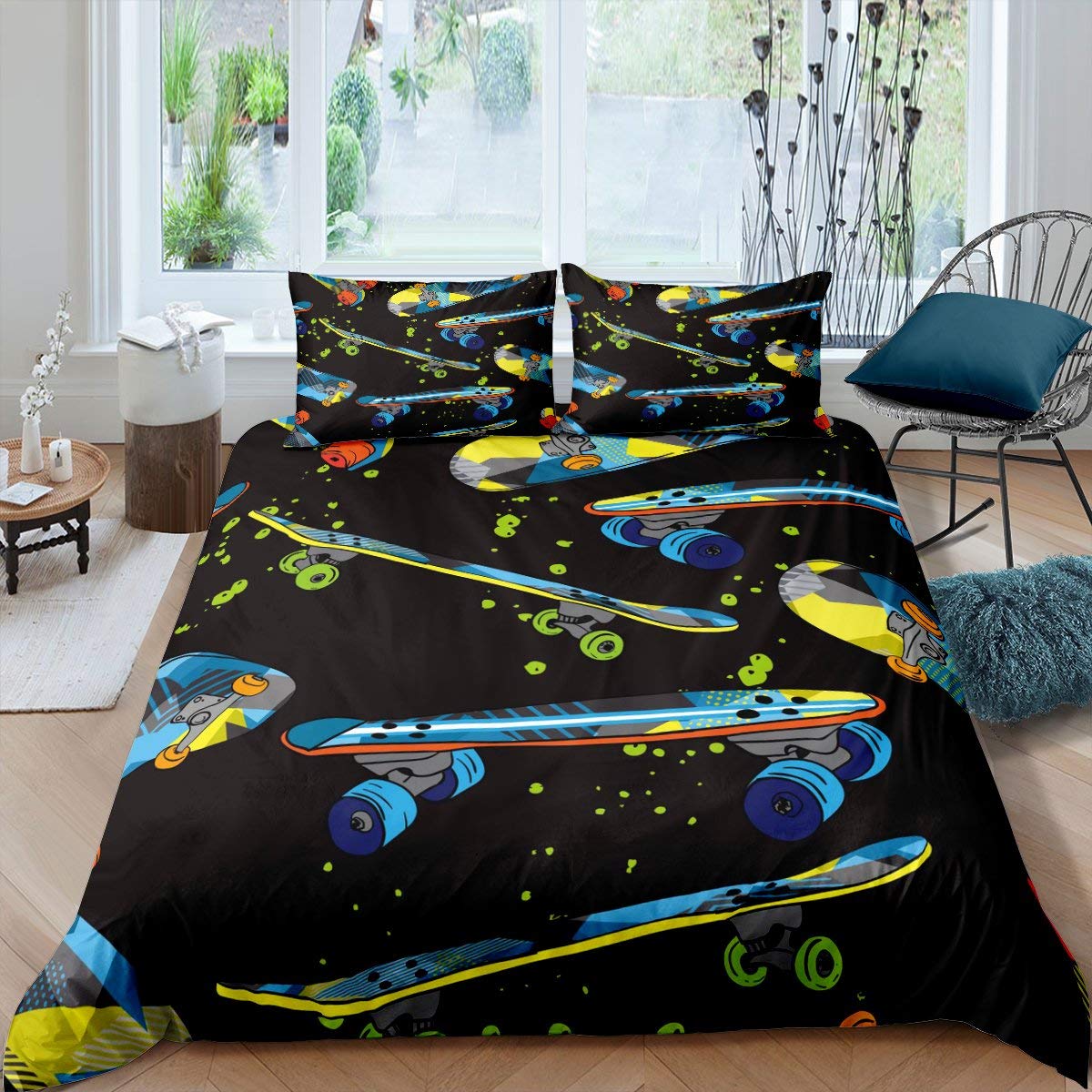 HOSIMA Set Biancheria Letto Cuccioli Colorati – Piumone 135x200 + Federa 80x80