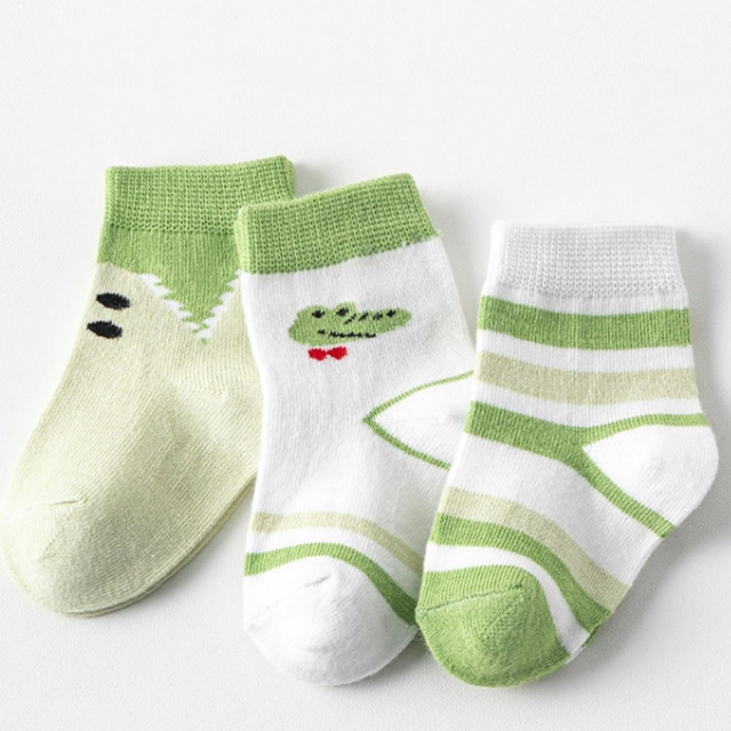3 Pack Infant Ankle Socks Breathable Cotton Seamless Design Anti-Slip Toddler Socks 0-5 Years Daily Wear Baby Footies