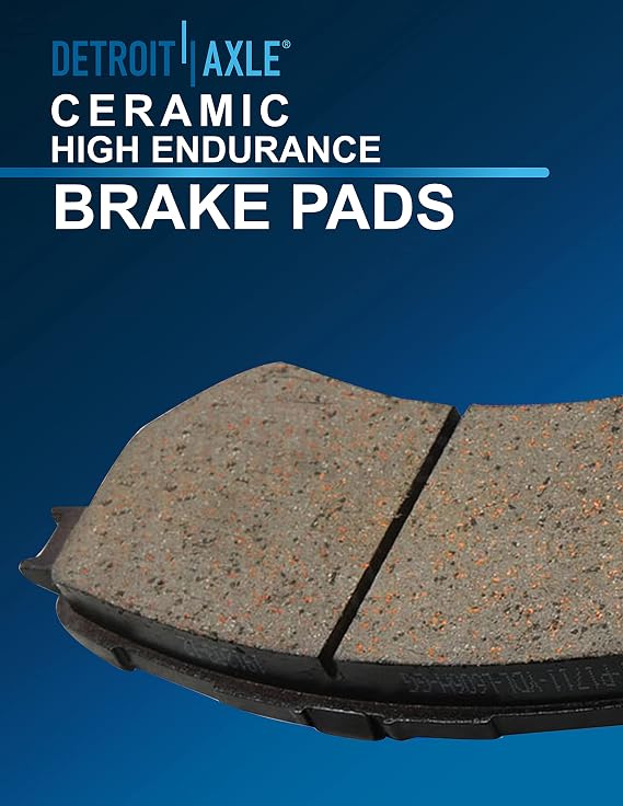 Detroit Axle - Brake Kit for 2005-2009 Land Rover LR3, 2006-2009 Range Rover Sport Brake Rotors and Ceramic Brakes Pads 2007 2008 Front and Rear Replacement