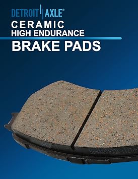Detroit Axle - Brake Kit for 2005-2009 Land Rover LR3, 2006-2009 Range Rover Sport Brake Rotors and Ceramic Brakes Pads 2007 2008 Front and Rear Replacement