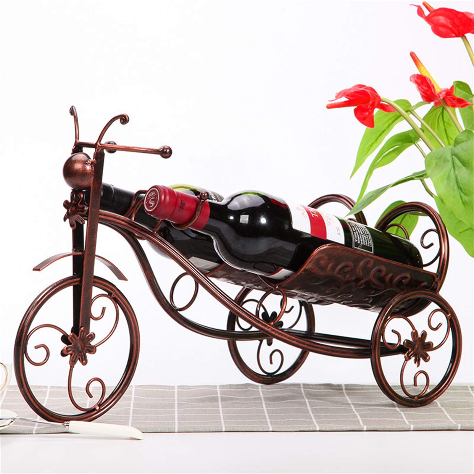Soporte para Botellas de Vino, Estante para Vino de encimera, Soporte para Vino de Hierro, Soporte para Botella de Mesa para 2 Botellas de Vino, decoración del hogar y Estante