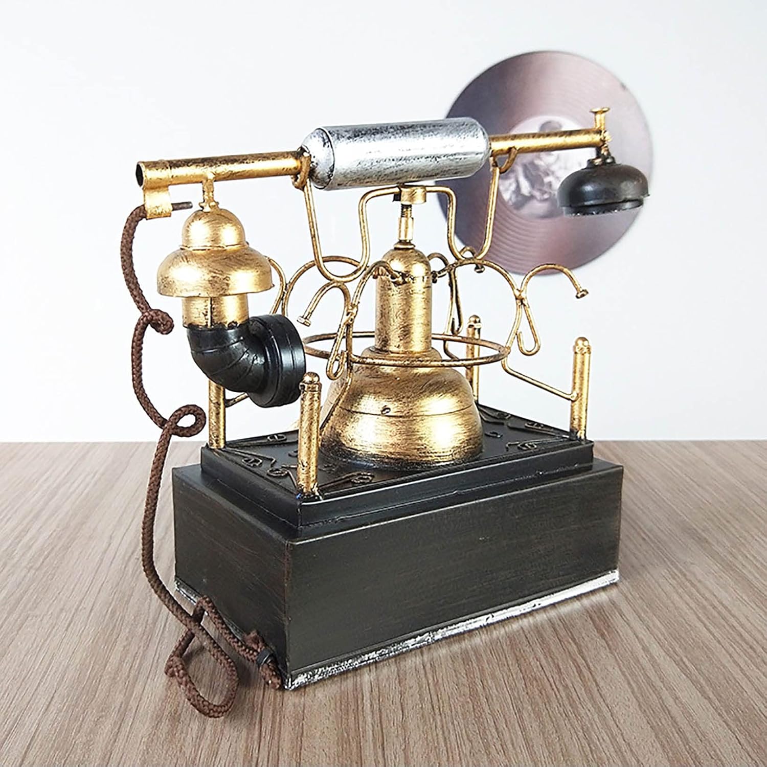 Landline Telephones Antique Telephone Wire Phone Home Decoration Model Telephone Wall Decor Large Creative Retro Decorative Phone