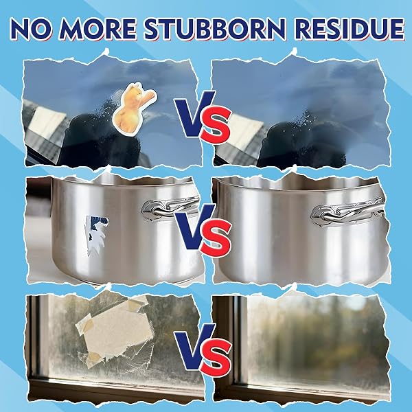 Adhesive Remover Spray, Sticker Remover Cleaning Multi-Surface Residue, GlueRemover for Tap, Decals, Glue, Chewing Gum, from Car, Windows, Glass, Plastic, LabelRemover with Scraper and Towel - 2