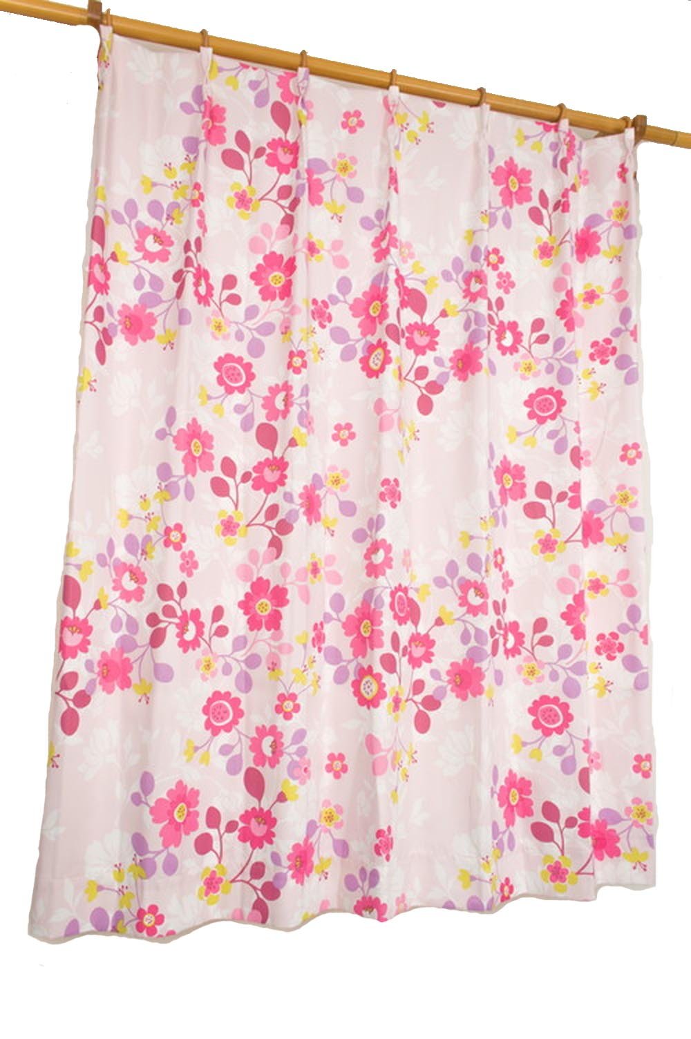 Amazon｜オーダーカーテン 形状記憶加工 カーテン カジュアルフラワー