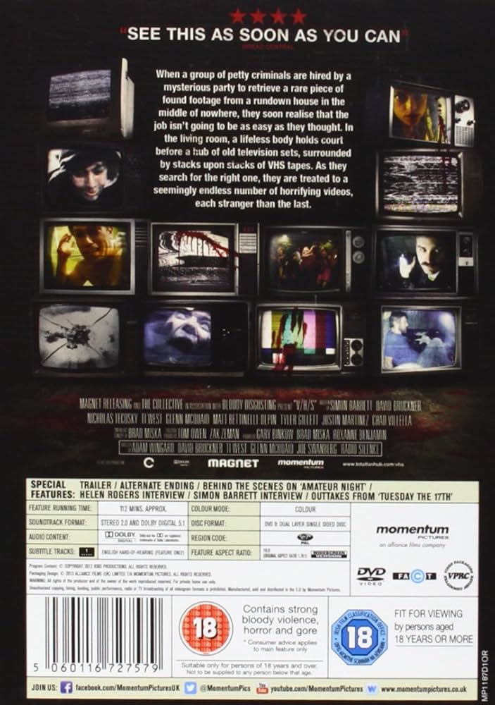 Lead　MOVIES1　VHS Amazon.com: V/H/S [DVD] [2017] : Movies & TV