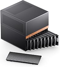 ​JONSBO N6 NAS Case, Micro ATX Pc Case,9HDD/SSD Drive Bay (hot-swap),Support 3 Power Supply Installation Positions,ATX/SFX PSU,with 2 Fans Pre-Installed,GPU305mm,Multi-Fan Position, Supporting 240AIO Case