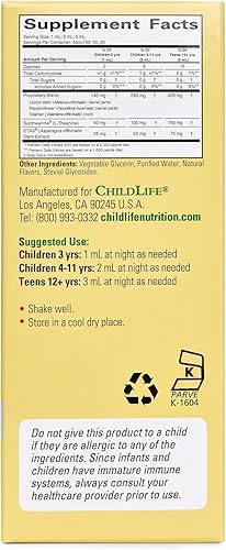 Miniatura 2 de CHILDLIFE ESSENTIALS Sleep Essential - Ayuda natural para dormir para niños, promueve la relajación y el sueño saludable, sin melatonina, sin