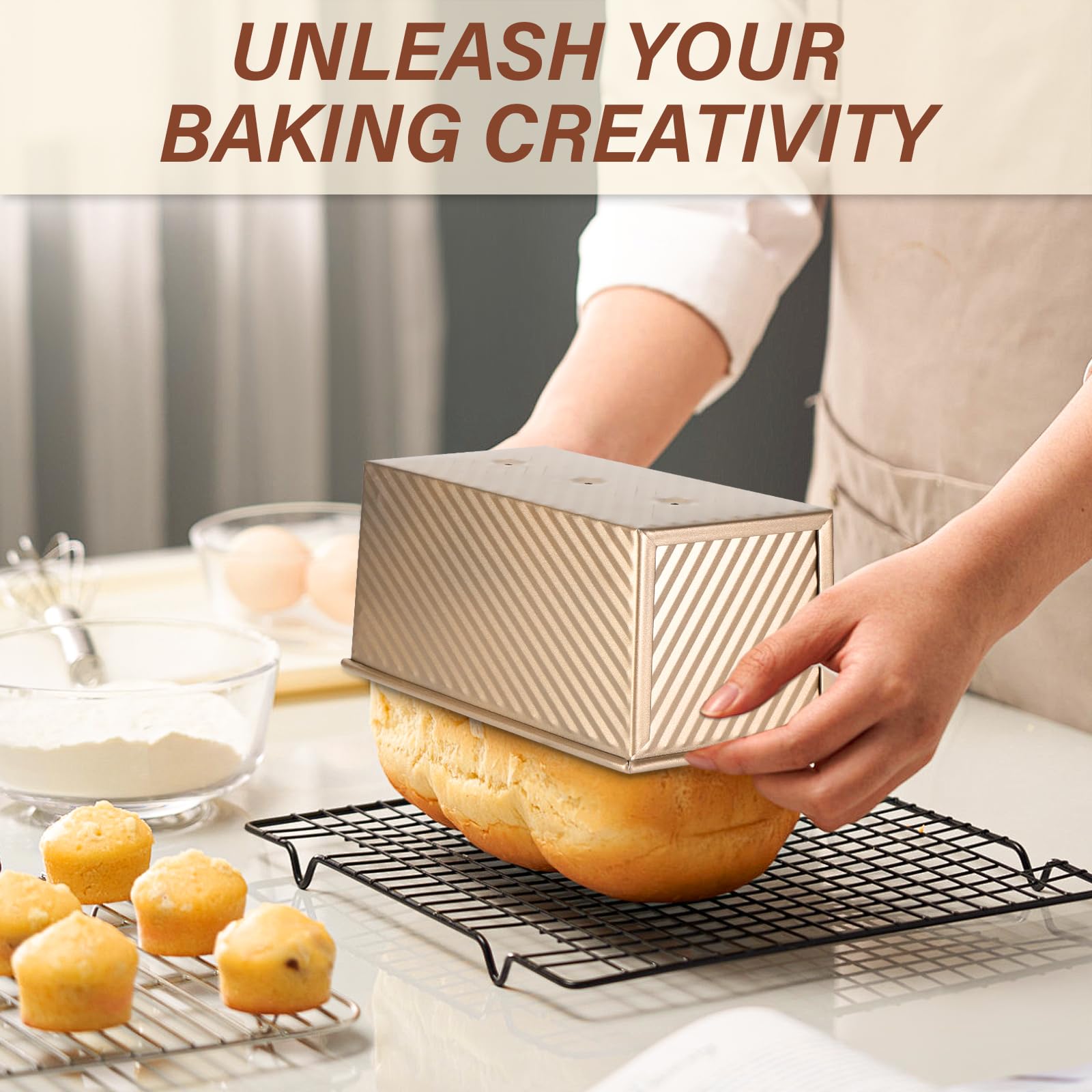 2x Brotbackformen Mit Deckel Antihaft - Toastbrot Formen In 2 Größen