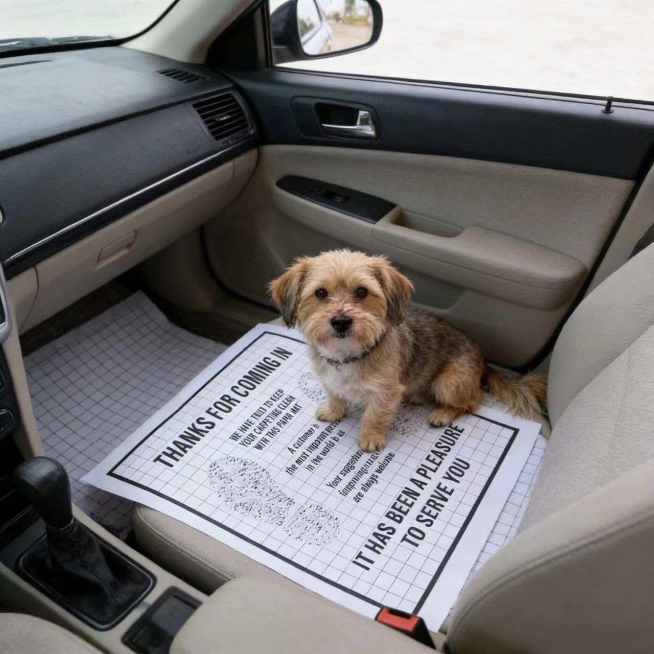 White Car Paper Floor Mats 50 Pcs Disposable Floor Cars Auto Vehicles Automotive Mat- Paper Car Floor Mats — view 4