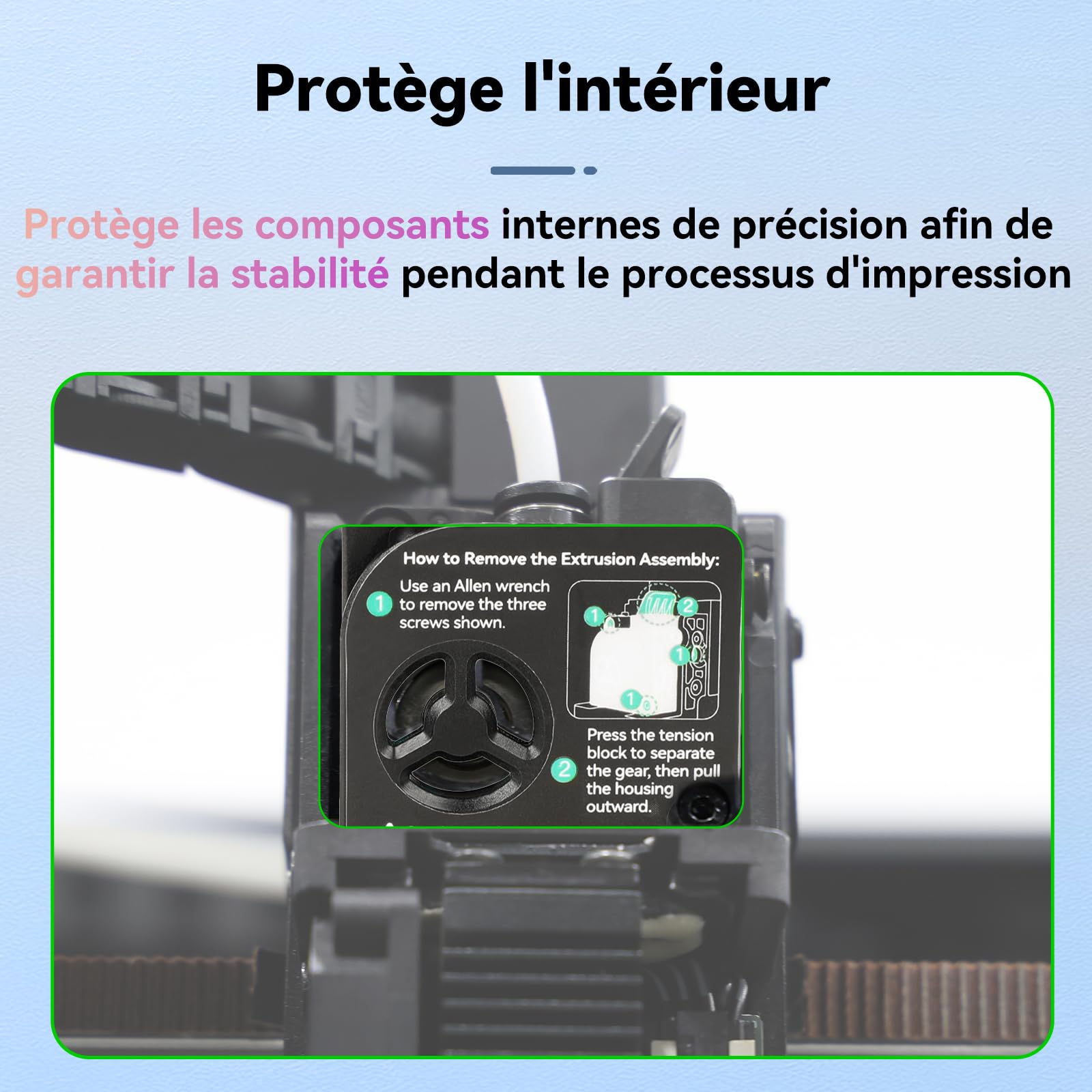 Creality Offcial K2/K2 Pro/K2 Plus Kit de boîtier avant extrudé, Accessoires d'imprimante 3D K2 Plus Combo Assemblage double extrudeuse Kit de coques avant, Pièces de rechange coque avant