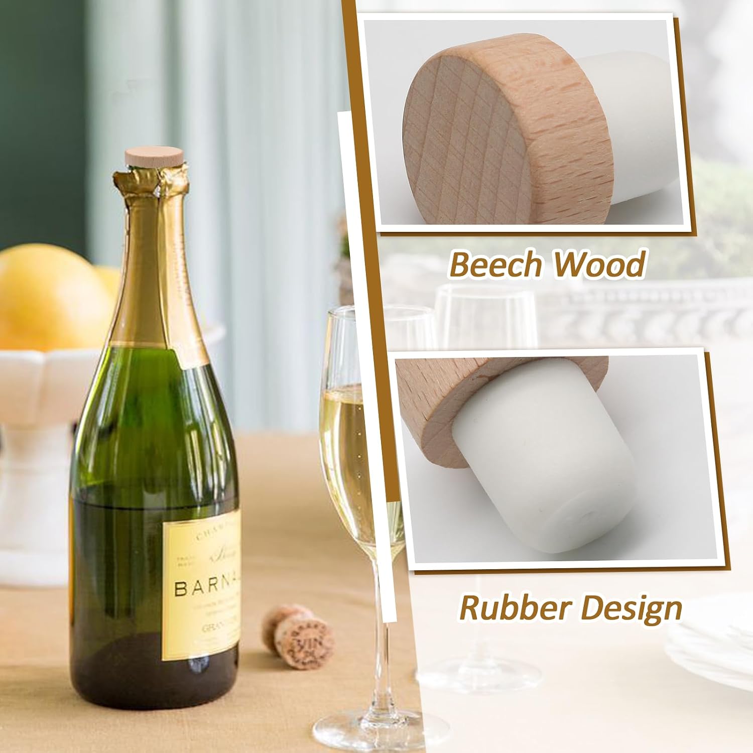 12 Pcs Wine Bottle Corks T-shaped Stopper for Wine, Beer image 4