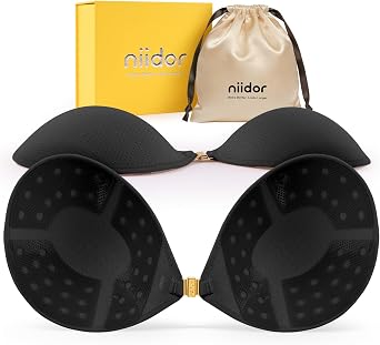 Niidor Womens Strapless Bra Sticky Bra Push Up Backless Reusable Magnetic Front Closure Breathable Sports Bras Aerobra