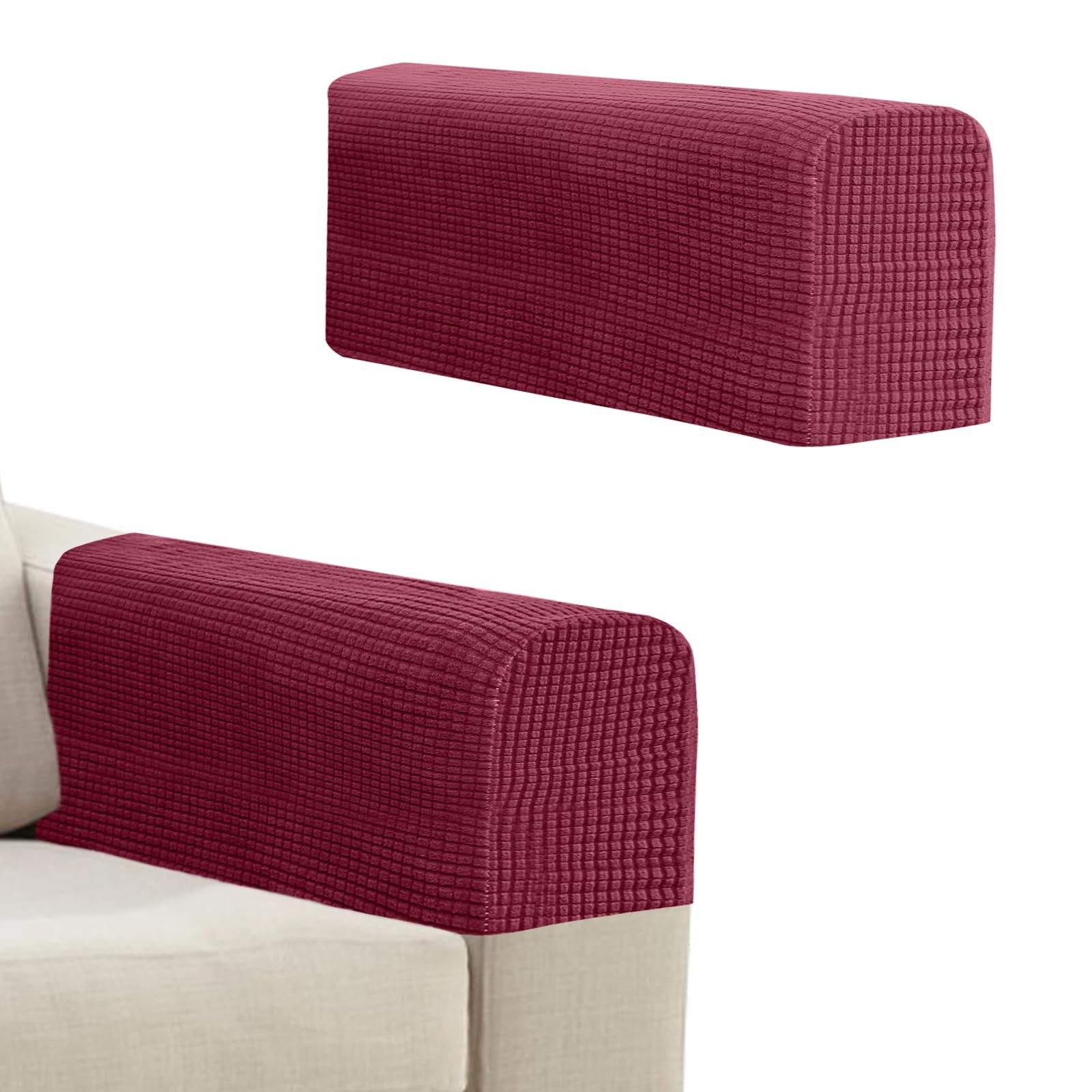 Niuoppy 2Pcs Armchair Covers Protectors Slipcover, Sofa Arm Covers Anti-Slip