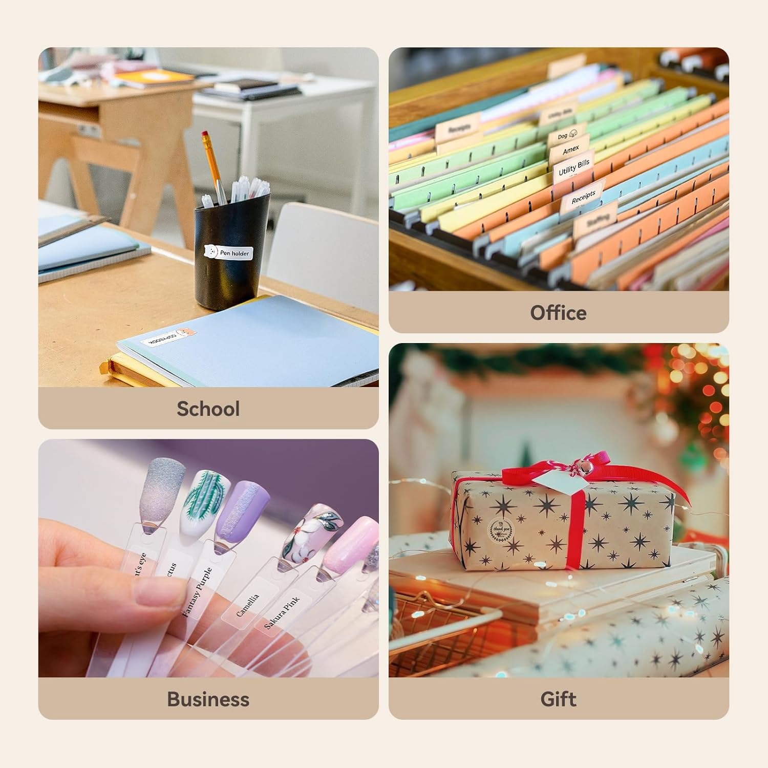 NIIMBOT D110 Label Maker Tape, 14x30mm (0.55"x1.18") 210Label/Roll, Waterproof Label for Home Office Oragnization (Clear) - Image 3