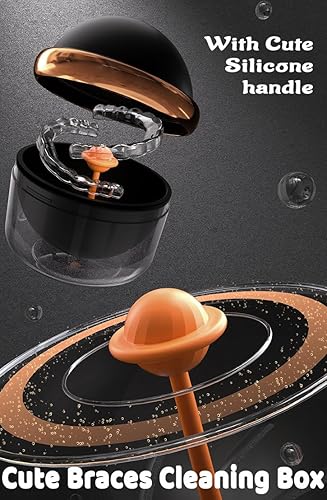 Miniatura 5 de AARAINBOW Estuche grande para dentaduras postizas con cesta de colador, limpiador de retención transparente y caja de almacenamiento para viajes,