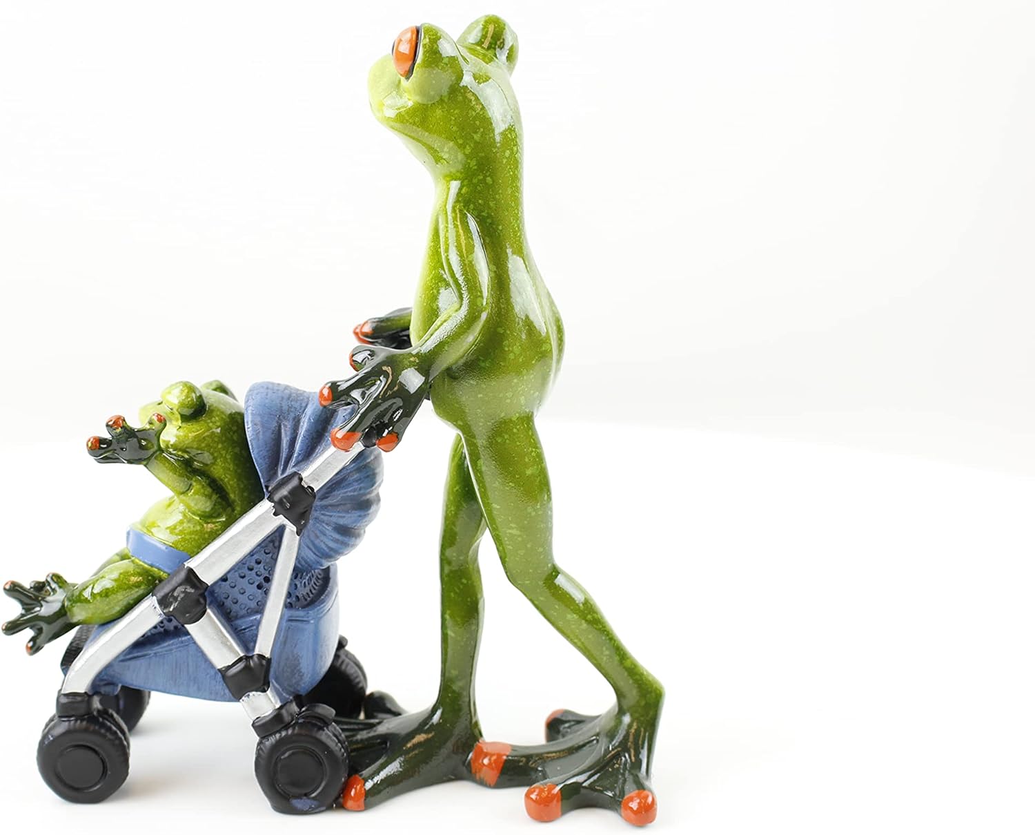 usamjtable Novelty Funny Frog Figurines ~ Tabletop Statue Home Decor (G16617)… (Daddy Stroller)