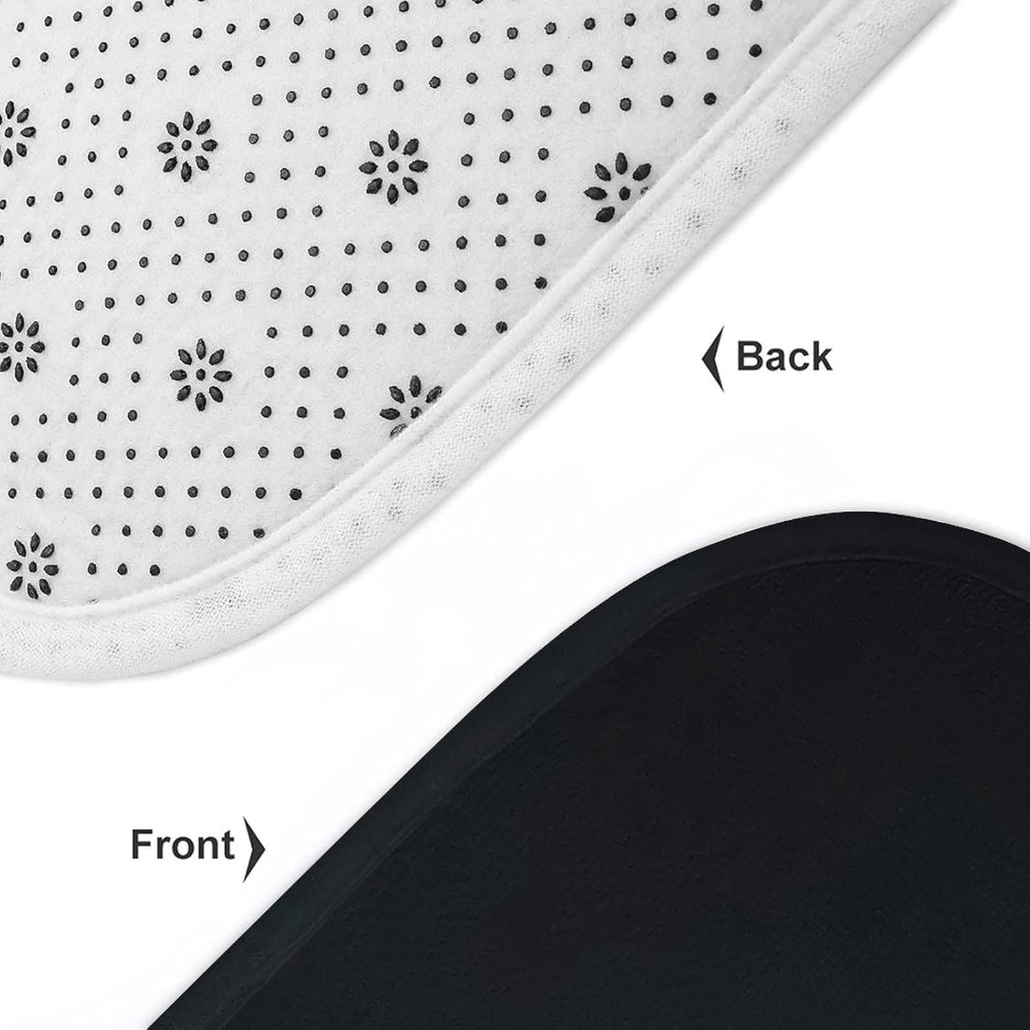 Anti-Skid Floor Mats 3 Piece Set,Skull and Plants Printed Coral Fleece Bathroom Mats U-Shaped Contour Mat Toilet Seat Cover for Bathroom, Tub, Shower, Kitchen 19.7"x31.5"