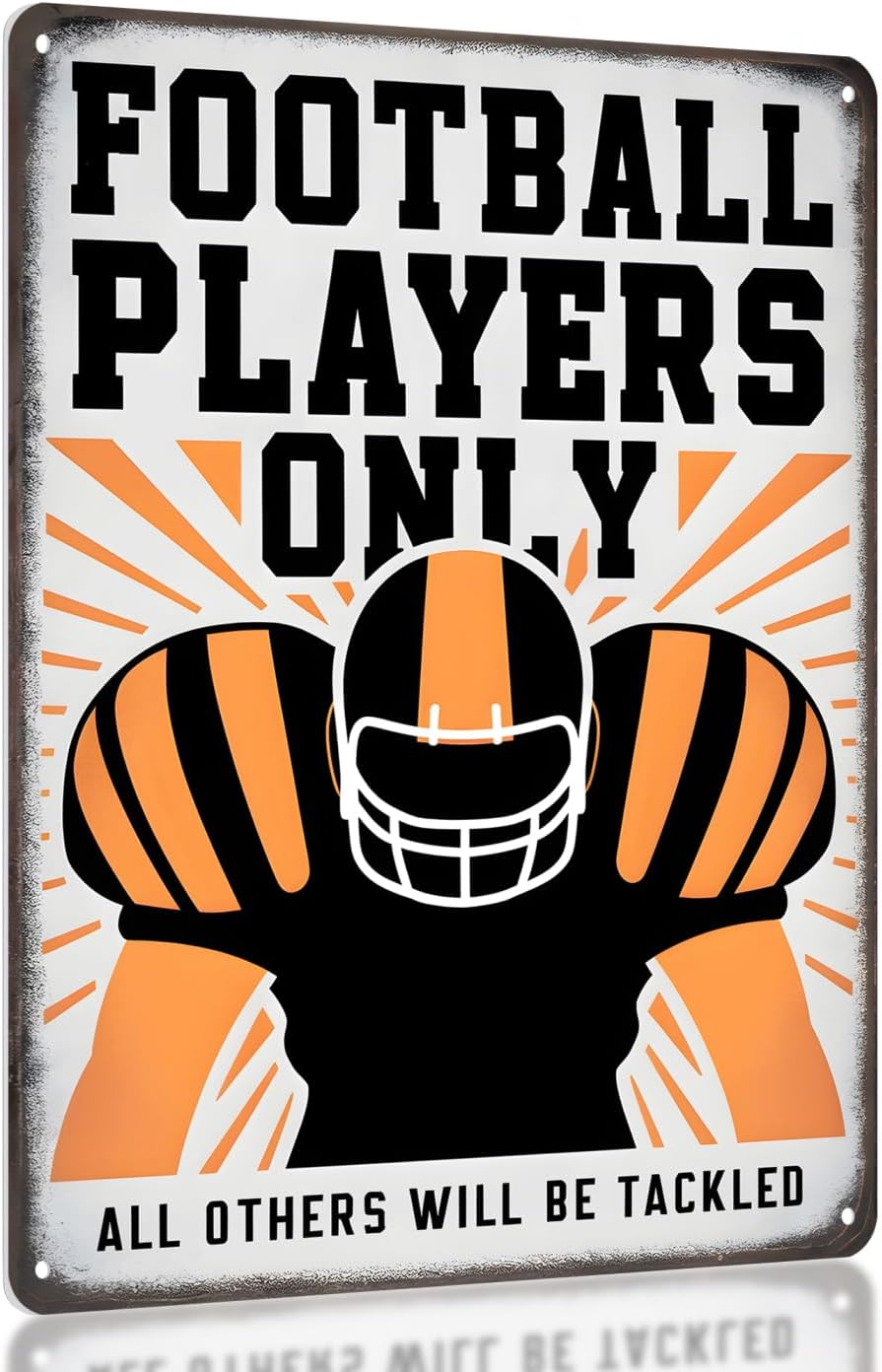 - Football Room Decor Sign For Boys - Cool Football Wall Decor, Football Gifts For Boys 8-12, Football Decor Posters, Football Accessories Teens By Opix Design, Football
