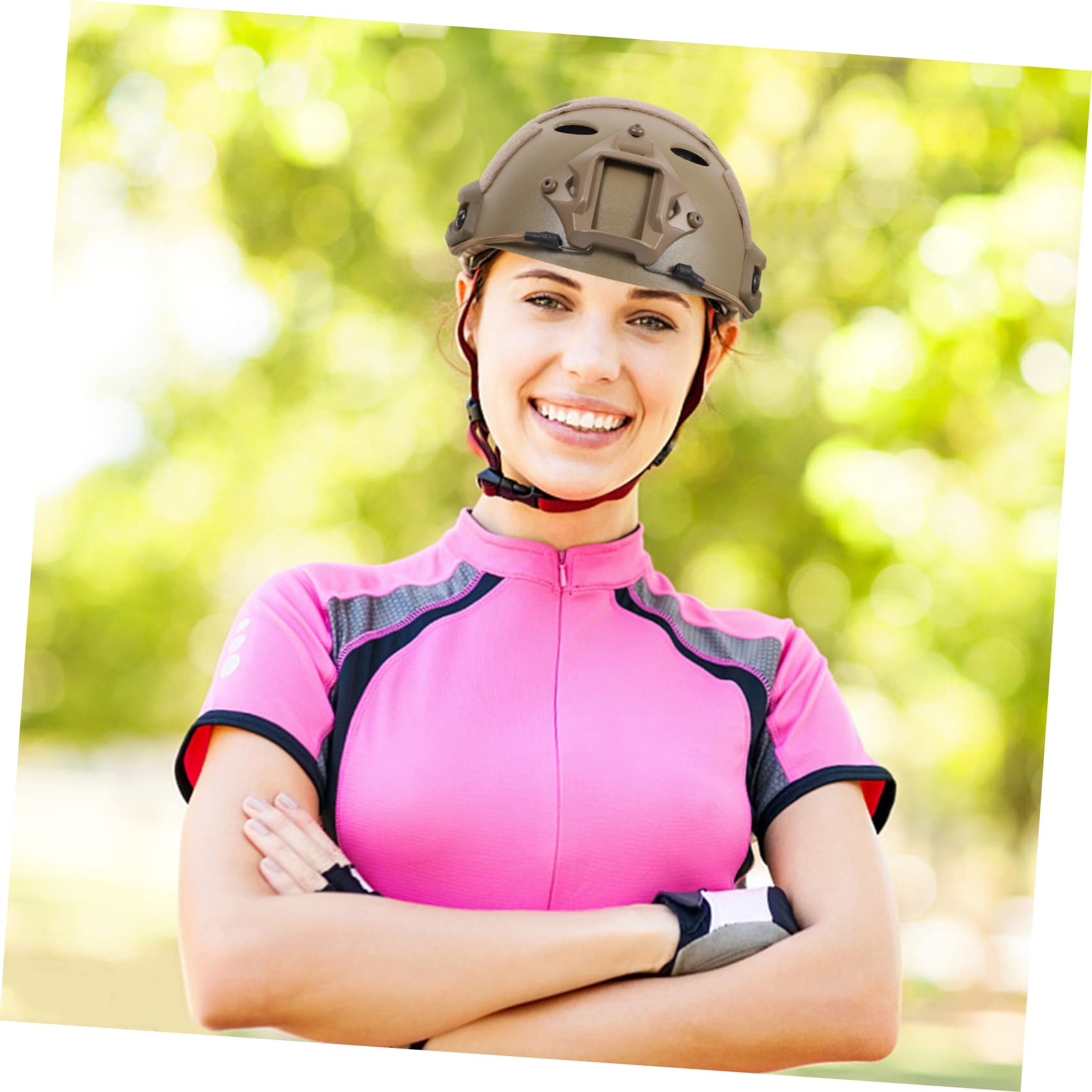 Casque de Vélo Robuste Antichoc en Abs Marron pour Adulte
