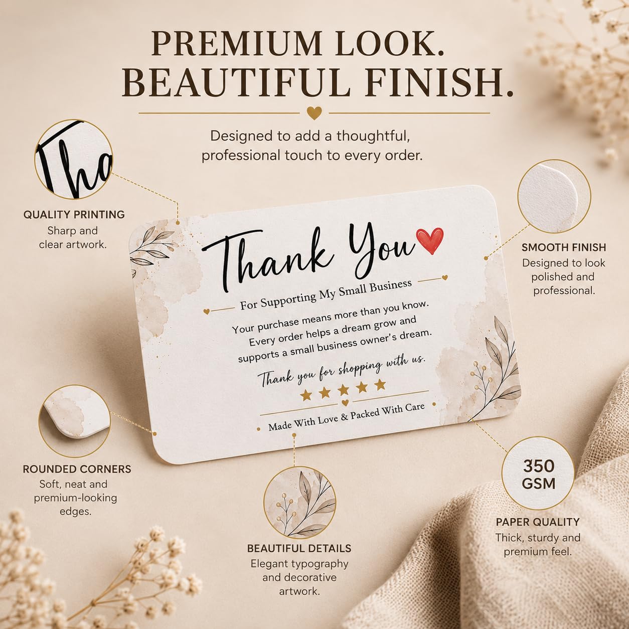 Thank You Cards for Small Business - 100 Pack -5