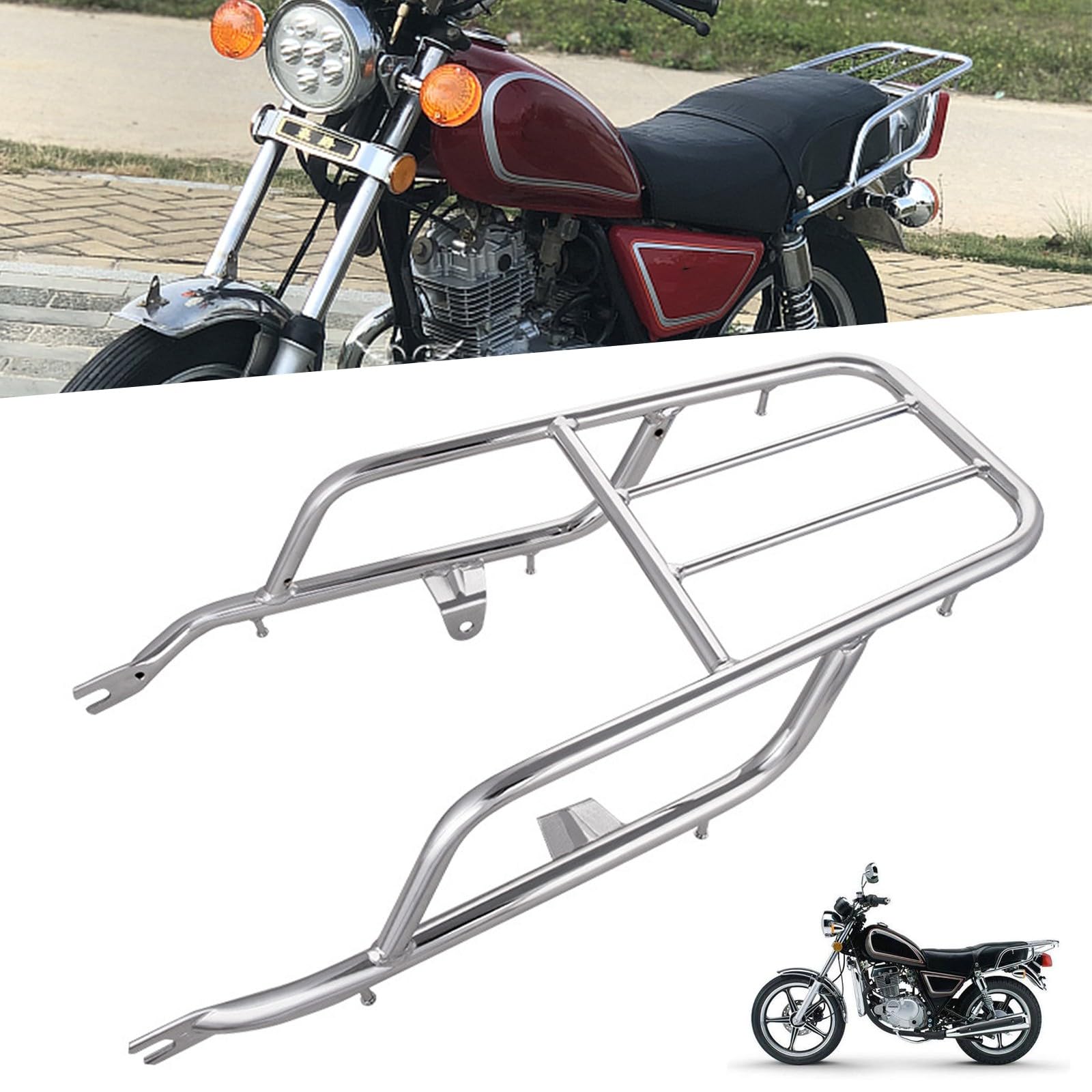 Compatible with Suzuki GN125 HJ125-8 Motorcycle Rear Luggage Rack
