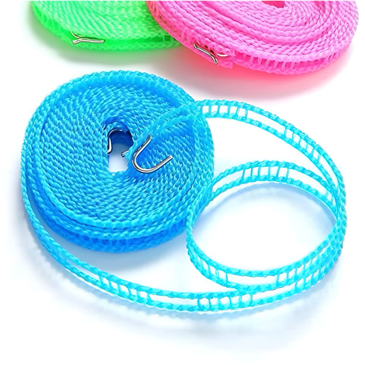 Retractable Clothes Drying Rope with Hooks, Wall Mounted Adjustable Clothesline for Balcony Bathroom Laundry, Heavy Duty Cloth Dryer Wire for Indoor Outdoor Use (Multi Color)-image-40