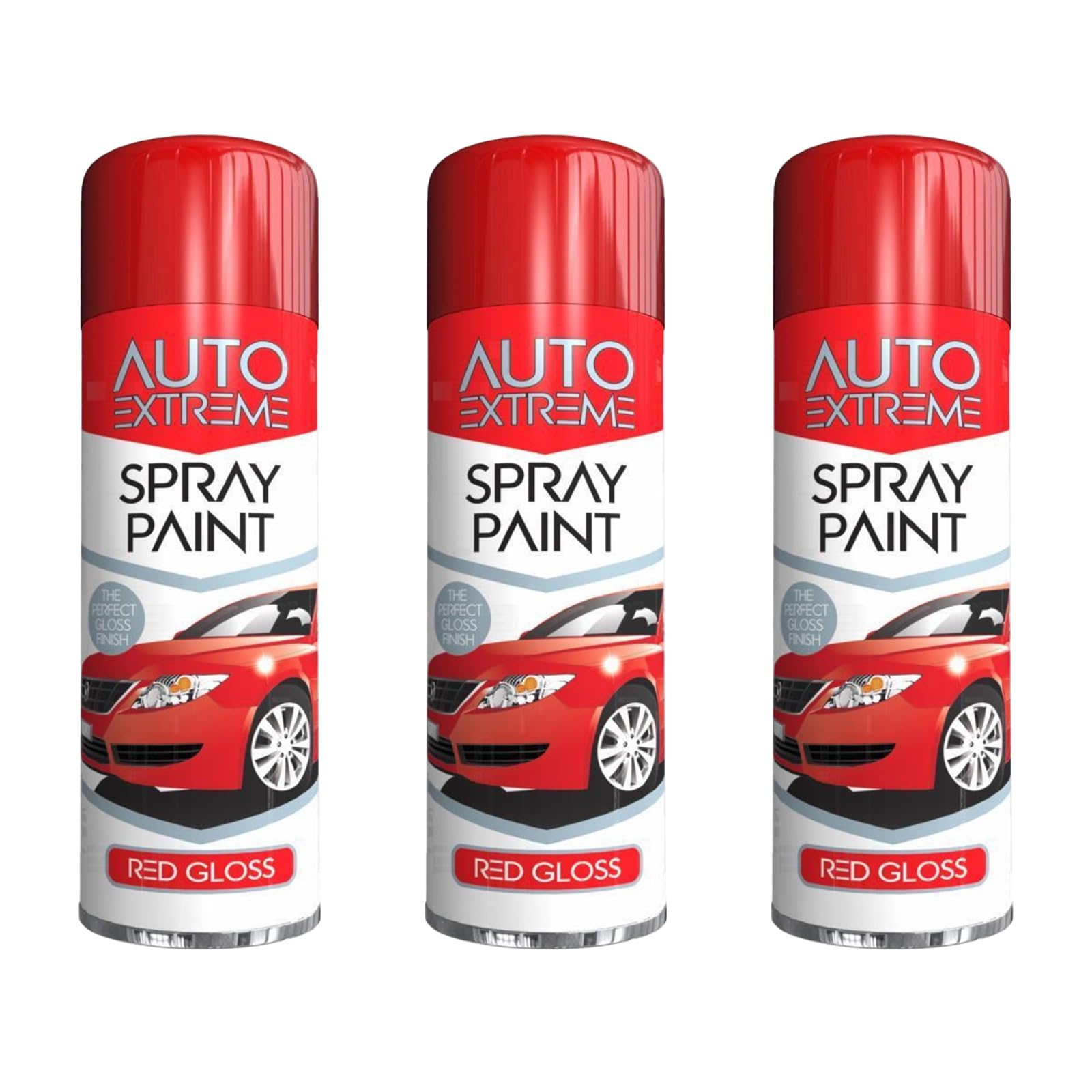 SDMAX All Purpose Red Gloss Spray Paint, Gloss Finish, Suitable for Wood, Metal, Plastic, Glass Surface, Easy and Quick Spraying, for Interior and Exterior Usage, 250ML (3 Pcs)