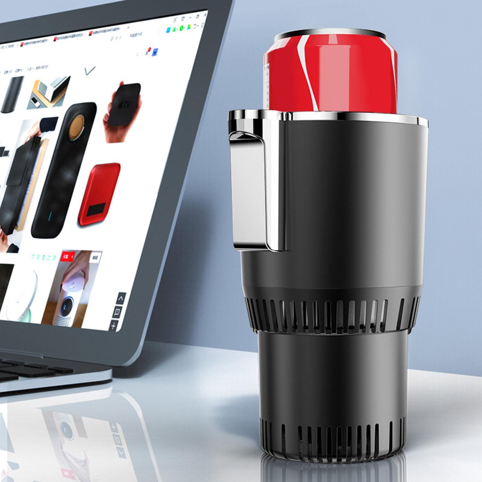 Scalda Caffè Per Auto - Scalda E Raffredda Per Bevande Per Auto 2 In 1, Tazza Riscaldante Per Auto Da Viaggio Per Auto Display Digitale Con Controllo Touch, Espansore Per Tazza Per Auto Antiscivolo