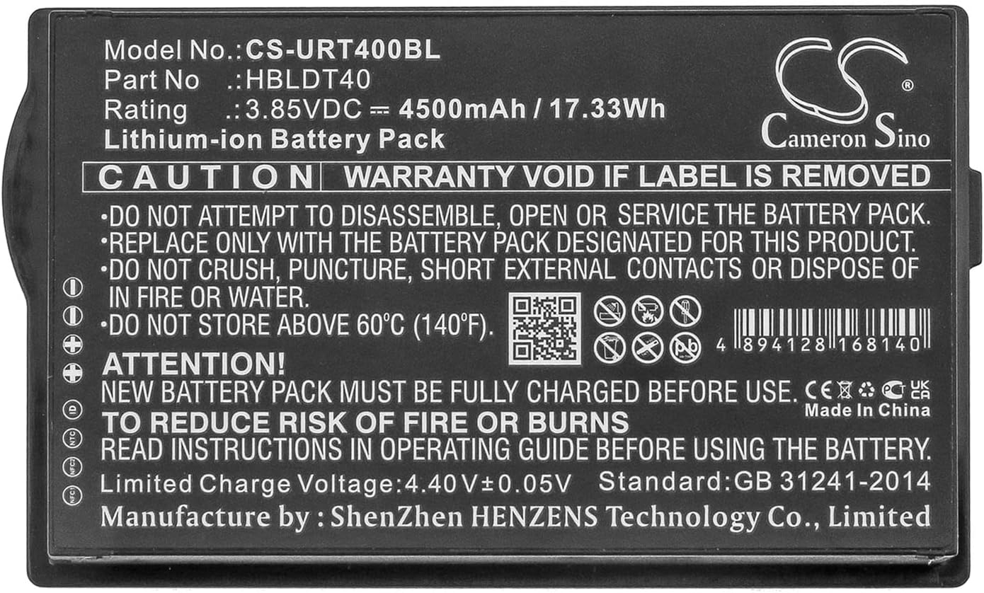 Cameron Sino Battery for Urovo DT40 PN:Urovo HBLDT40 4500mAh / 17.33Wh