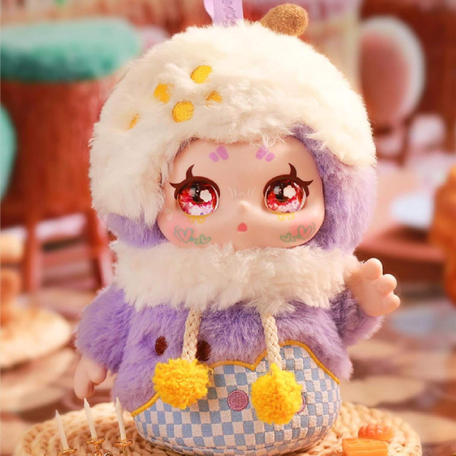 CALEMBOU Plush Blind Box Whole Set, Kimmon Let’s Cafe Series Stuffed Toy, Kawaii Mystery Vinyl Plush Keychain Collectible for Birthday Gift Unrepeated