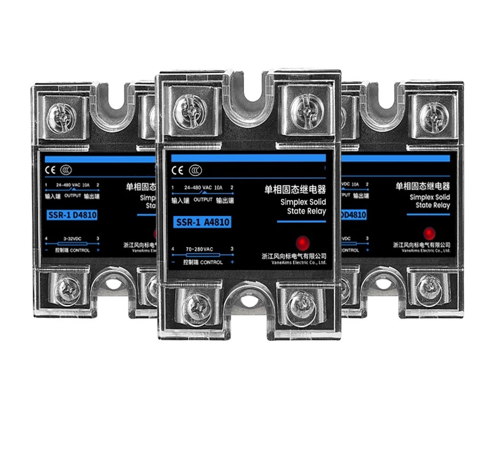SSR-25DA SSR-40DA SSR-40AA Relè a stato solido monofase 10A 25A 40A 60A 80A 100A 120A DD DA Modulo AA for il controllo della temperatura(DC controlled DC,120A)