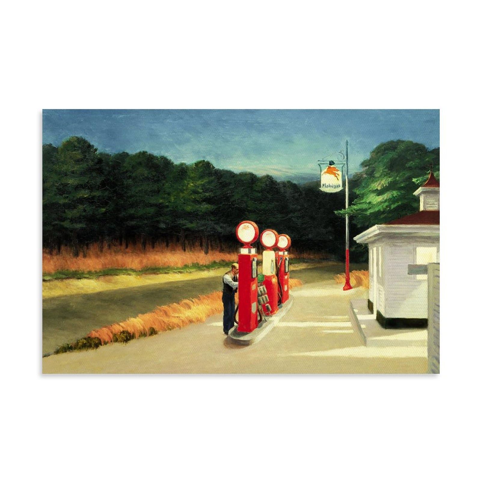 Cambos Unframe-Style Edward Hopper Famous Painters' Works（Gas）Printing Posters Decorative Painting Canvas Wall Art Living Rooms Bedroom Painting 16X24inch(40X60cm)
