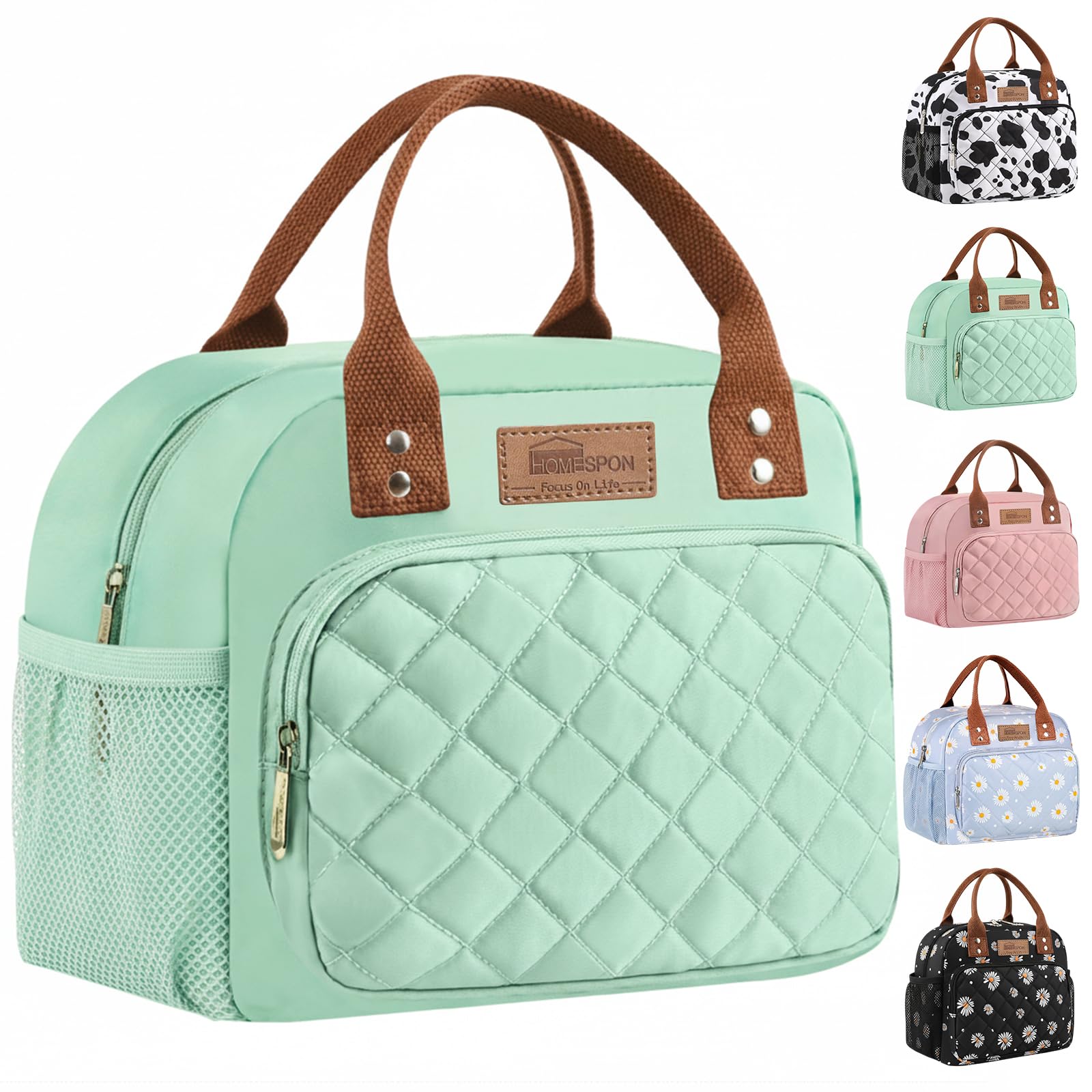 HOMESPON Isolierte Lunchtasche für Frauen Männer Arbeit Erwachsene Kühltasche Lunchbox Behälter