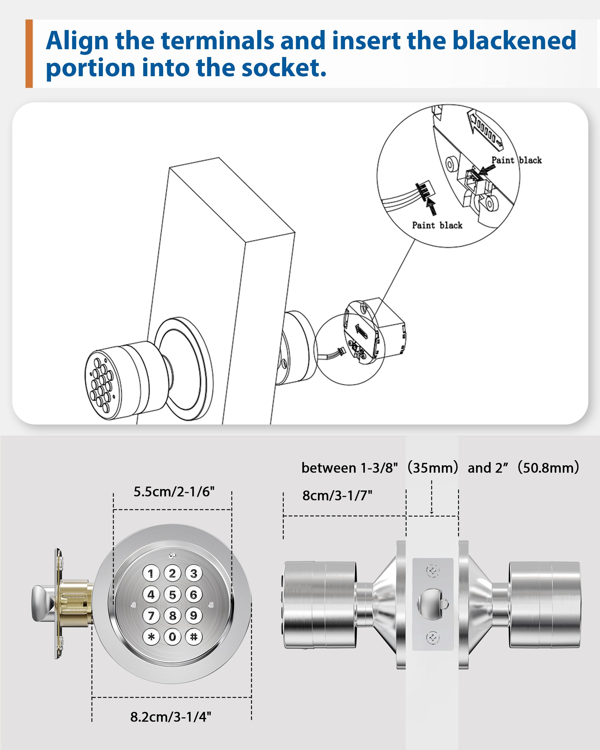 Keyless Entry Door Lock - Satin Nickel -4