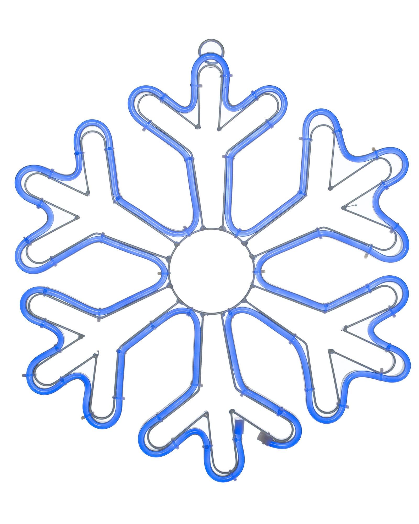 WeRChristmas Christmas Snowflake Neon Rope Light Silhouette, Multi-Colour