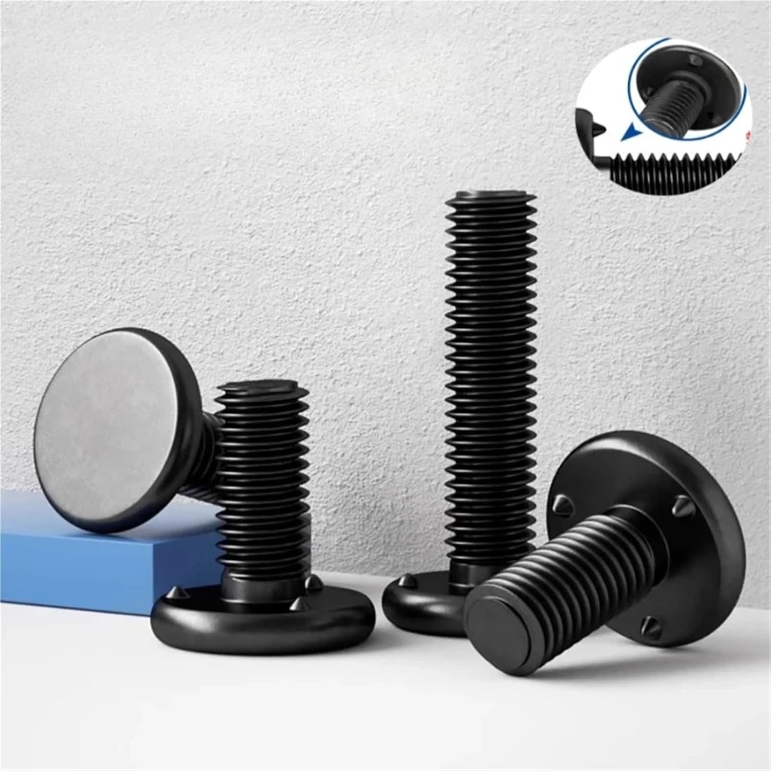Stainless Steel Weld Studs, Carbon Steel Flat Head Weld Studs M5-M10 10-55mm Blackened(M8x16(20pcs))