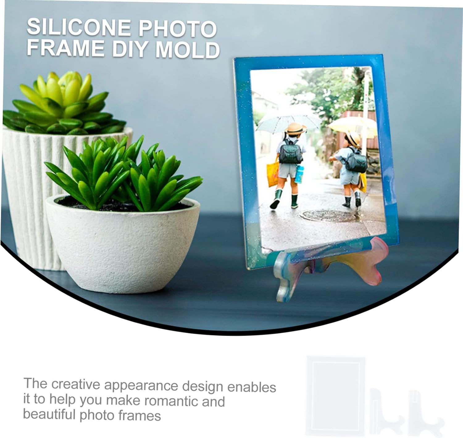 DIY Silicone Photo Frame Mold Set 7pcs Silicon Molds for Fondant Epoxy Casting Picture Frame Accessories