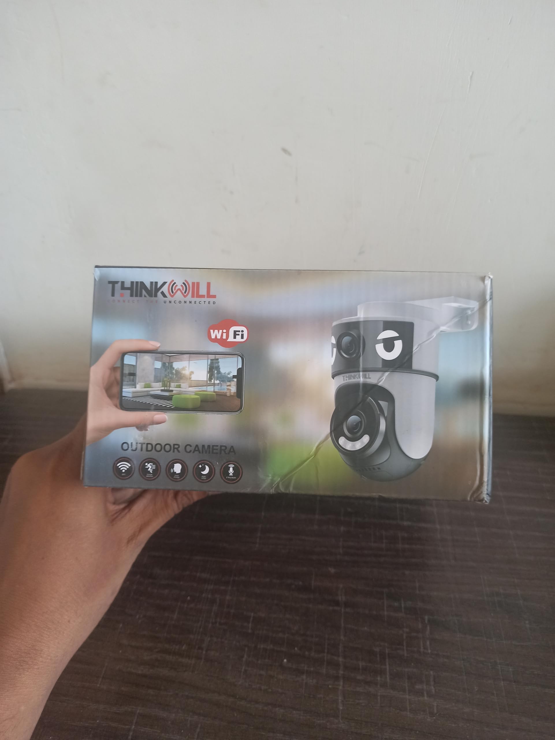 WiFi Dual Lens Outdoor Camera, Wireless Security Camera with Motion Detection, Night Vision, Remote Viewing-image-0