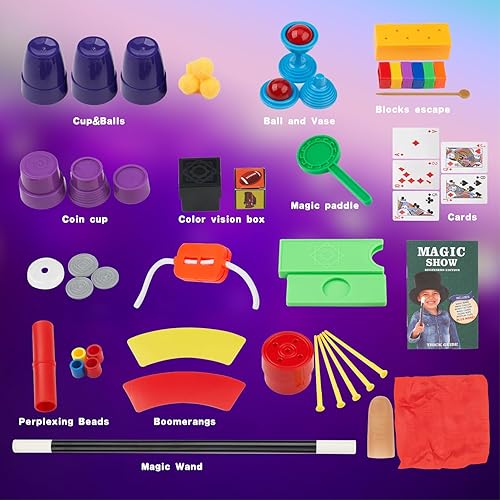 Miniatura 2 de Kit de magia simple de más de 70 trucos de magia para niños de 6 a 8 años, juegos de magia para niños de 10 a 12 años con varita mágica, cáliz,