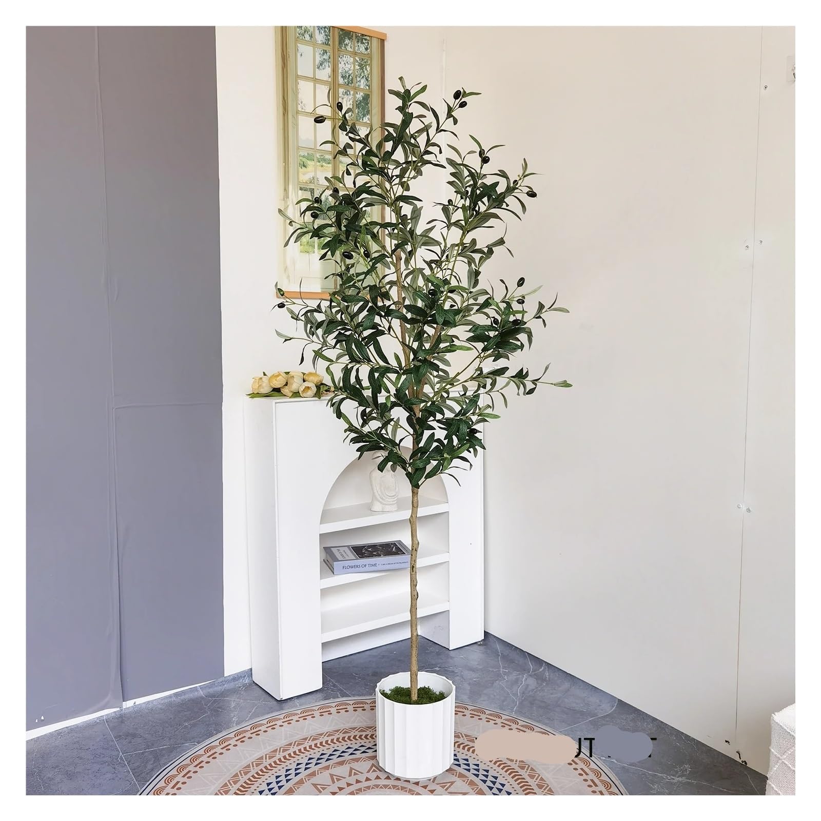Künstliche Tannenzweige 120–180 cm künstlicher Olivenbaumzweig ohne Topf, Moderne minimalistische Kunstpflanze for Hausgarten, Wohnzimmer, Balkon, Geschäfte, Dekoration(180cm)