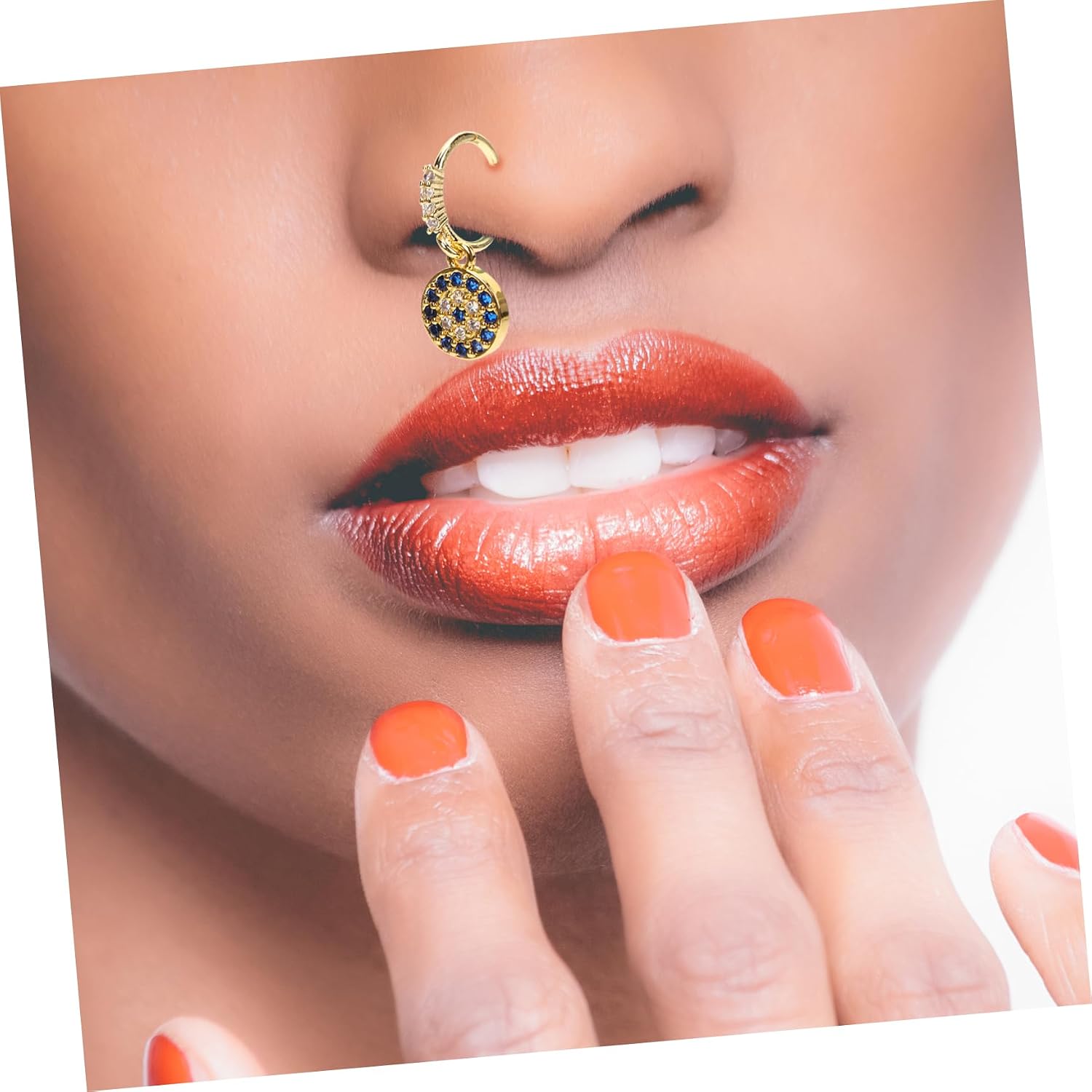 Healifty 8pcs Non Piercing Fake Nose Rings Alloy Nose Hoops Jewelry for Women Men Unique Fashion Accessories