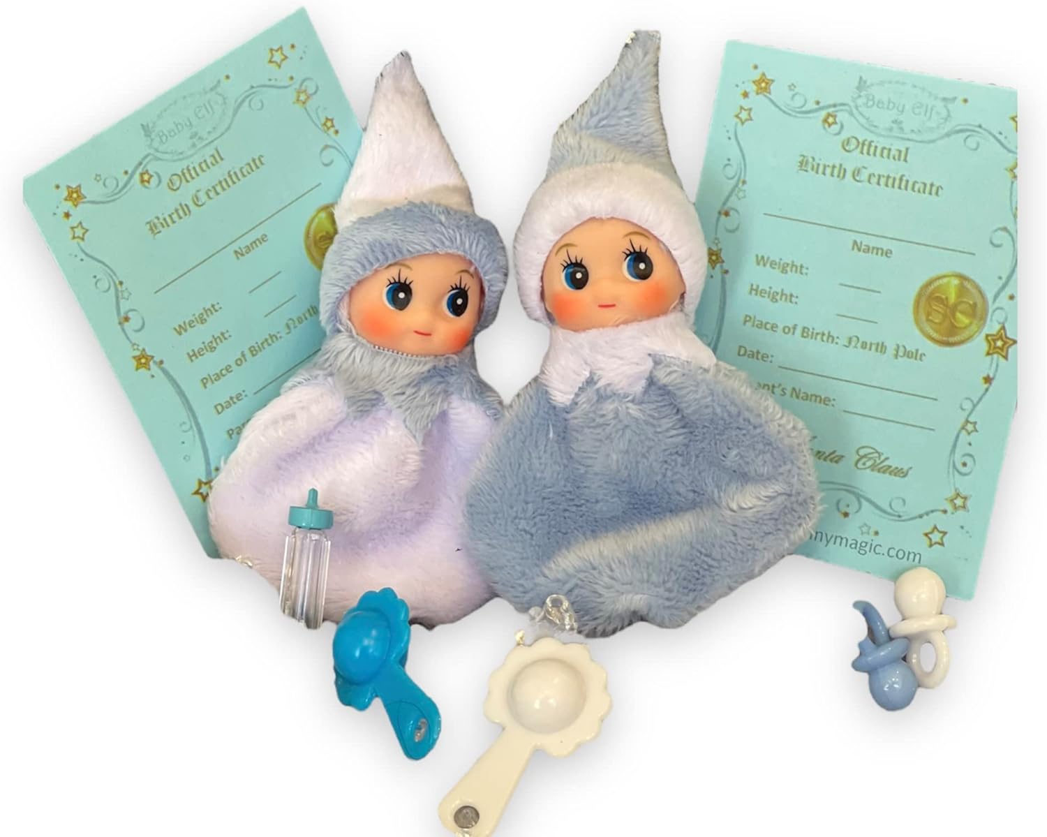 Baby elf twins winter and frost