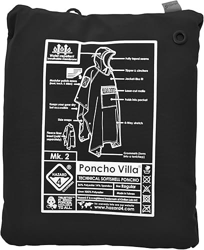 Vista 29 de HAZARD 4 PonchoVilla Classic - Poncho técnico softshell original B082FPS7XR