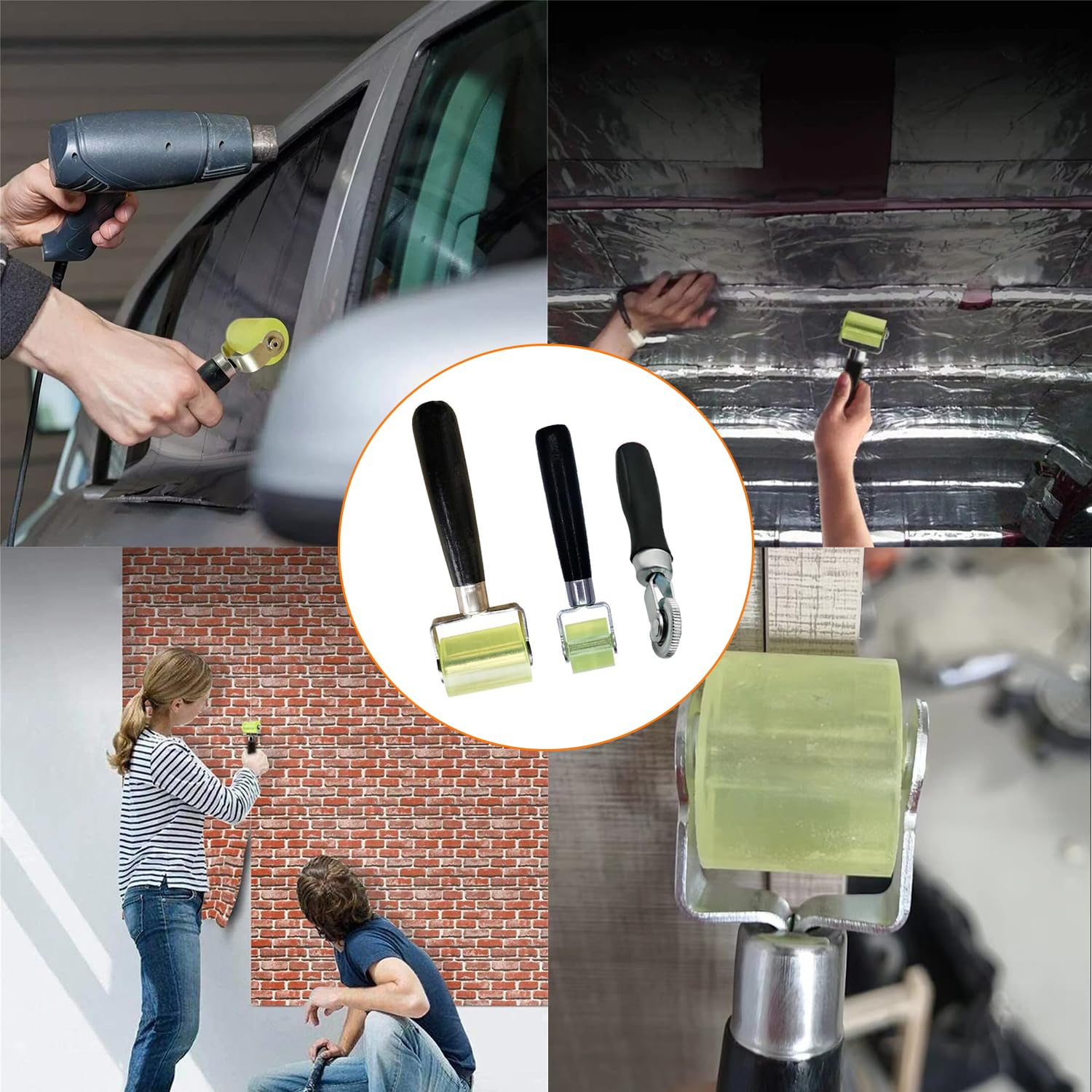 Stable Silicone Pressure Roller Car Sound Deadening Mats Adhesion Rolling Tool