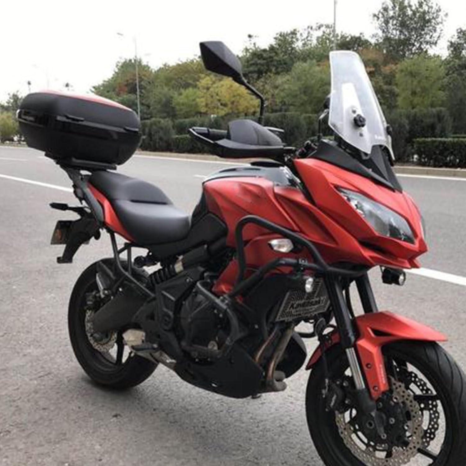 Universal Motorcycle Rear Luggage Rack Compatible with Kawasaki Versys 650 Versys650 2015-2023 Cargo Carrier Sturdy Top Case Holder Support Bracket Cover Extender Shelf Holder Accessories(15-23)